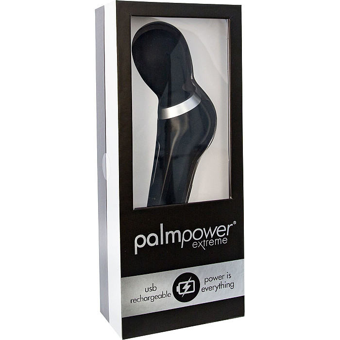 Потужний вібромасажер PalmPower Extreme - Black, 7 режимів, гнучка головка, перезаряджуваний