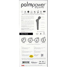 Мощный вибромассажер PalmPower Extreme - Black, 7 режимов, гибкая головка, перезаряжаемый