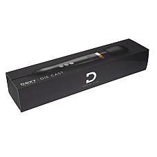 Премиальный вибромассажер DOXY Die Cast матово-черный, с покрытием из 24-каратного золота