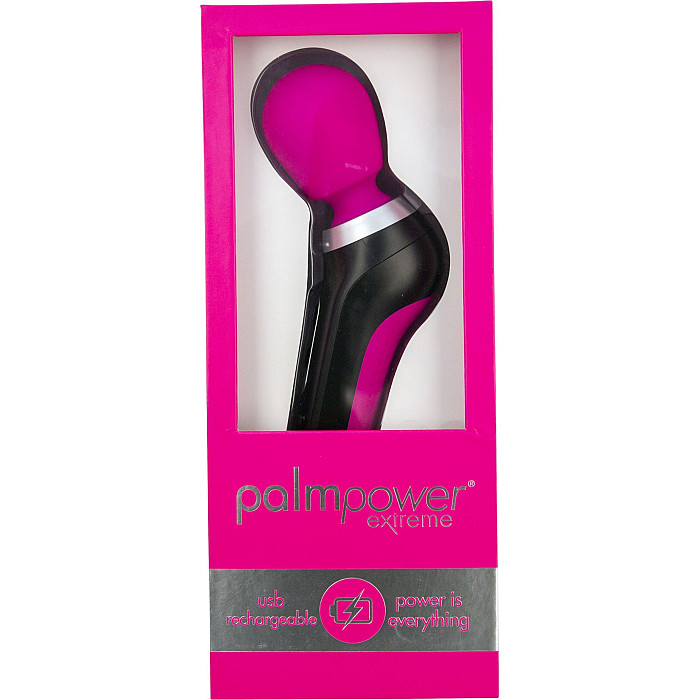Потужний вібромасажер PalmPower Extreme - Pink, 7 режимів, гнучка головка, перезаряджуваний