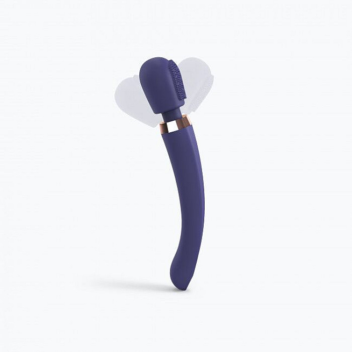 Вибромассажер с силиконовой щеточкой Love to Love Brush Crush – Midnight Indigo