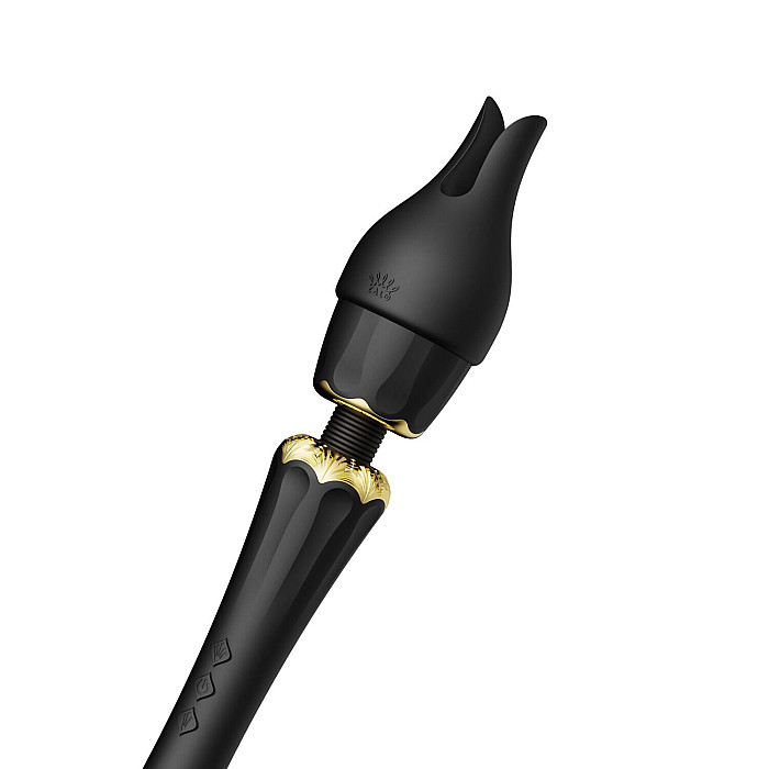 Вібромасажер з насадками Zalo — Kyro Wand Obsidian Black