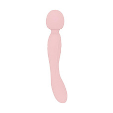 Двусторонний массажер-вибратор Good Vibes Only – SIMI Double-Sided Wand Vibrator Soft Silicone – Pink