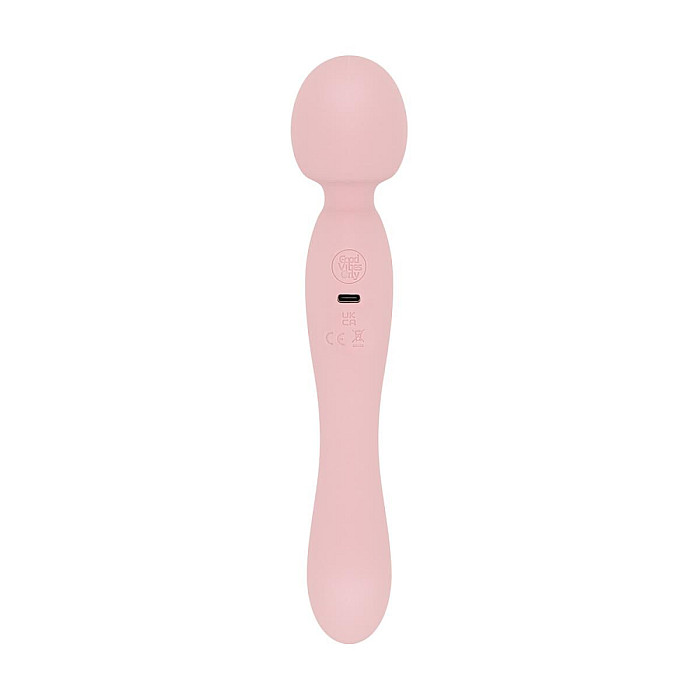 Вібромасажер Good Vibes Only - SIMI Double-Sided Wand Vibrator Soft Silicone - Pink