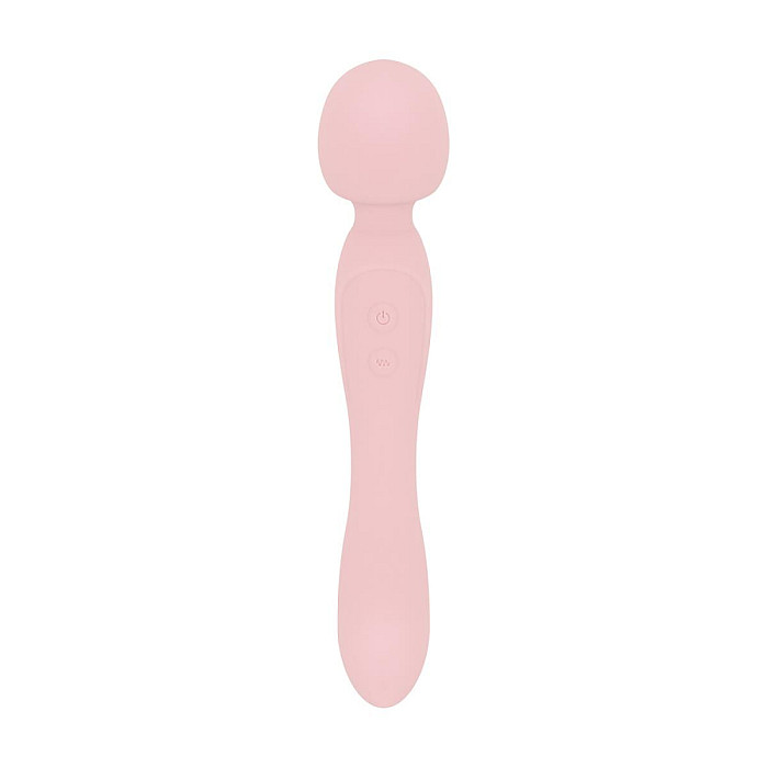 Вібромасажер Good Vibes Only - SIMI Double-Sided Wand Vibrator Soft Silicone - Pink