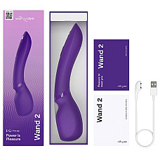 Смарт-вибромассажер We-Vibe Wand 2 Purple, очень мощный, функция Smart Silence