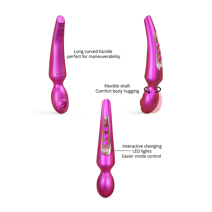 Стимулятор для клитора Love To Love Pleaser Iridescent Berry, эффект постукивания, 5 режимов