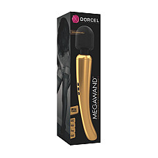 Мощный вибромассажер Dorcel Megawand Gold перезаряжаемый, 160 режимов
