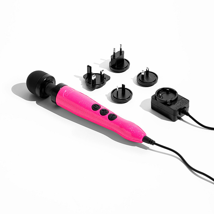 Вибромассажер DOXY Die Cast 3 Hot Pink, очень мощный, питание 220В, металлический корпус