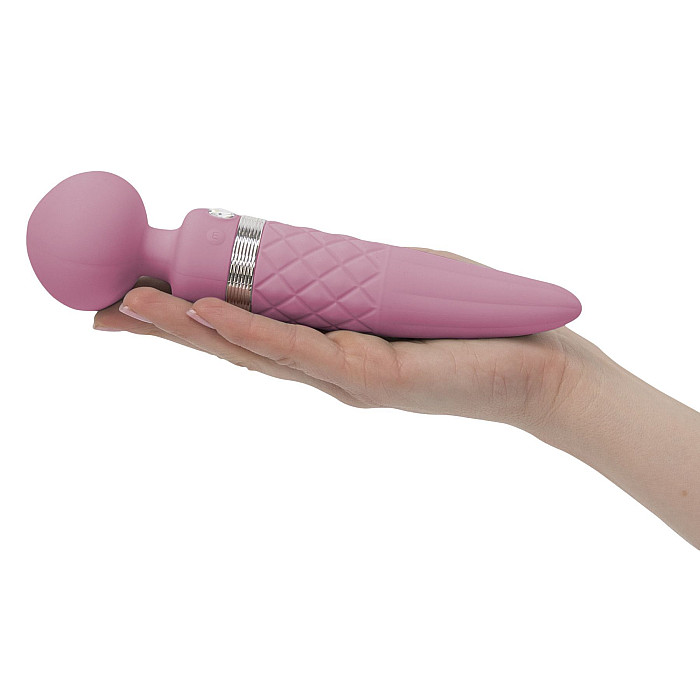 Вибромассажер 2в1 PILLOW TALK - Sultry Pink, классический массажер и вибратор с ротацией, подогрев