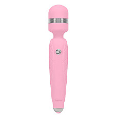 Роскошный вибромассажер PILLOW TALK - Cheeky Pink с кристаллом Swarovsky, плавное повышение мощности