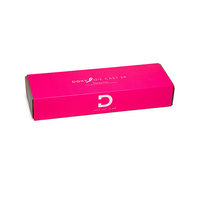 Вибромассажер DOXY Die Cast 3R Hot Pink, очень мощный, перезаряжаемый, металлический корпус