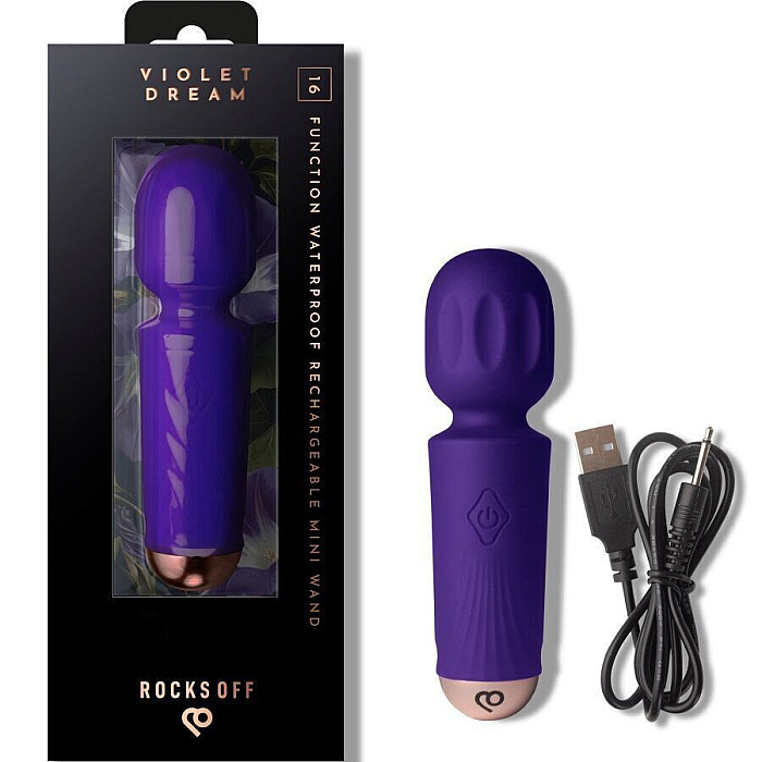 Вибромассажер Rocks Off Mini Wand Violet Dream, 16 режимов