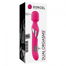 Вибромассажер 2в1 Dorcel Dual Orgasms Magenta классический массажер и вибратор с жемчужным массажем