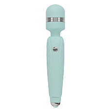 Роскошный вибромассажер PILLOW TALK - Cheeky Teal с кристаллом Swarovski, плавное повышение мощности