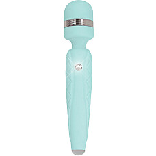Роскошный вибромассажер PILLOW TALK - Cheeky Teal с кристаллом Swarovski, плавное повышение мощности