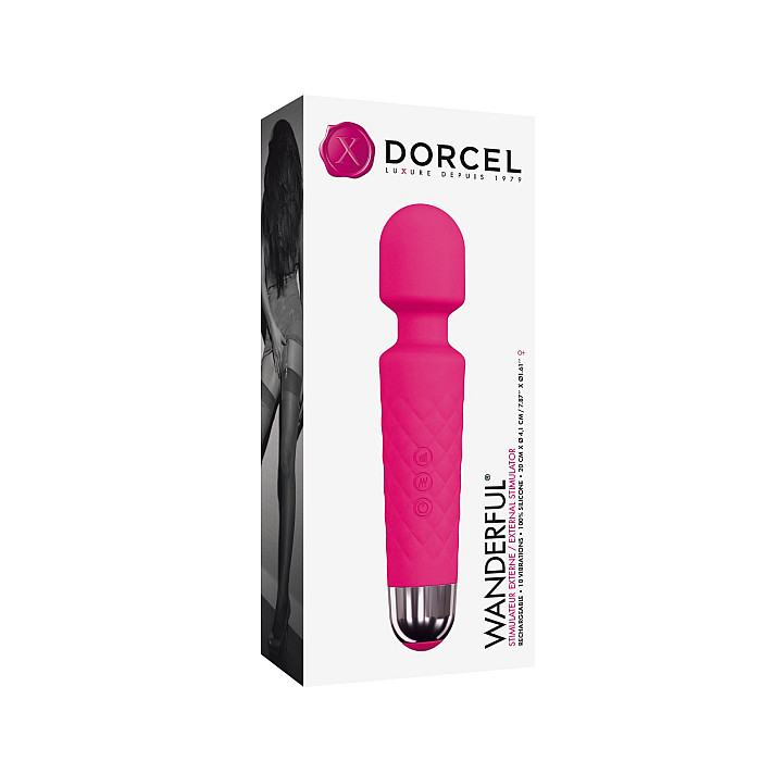 Мінівібромасажер Dorcel Wand Wanderful Magenta потужний, водонепроникний