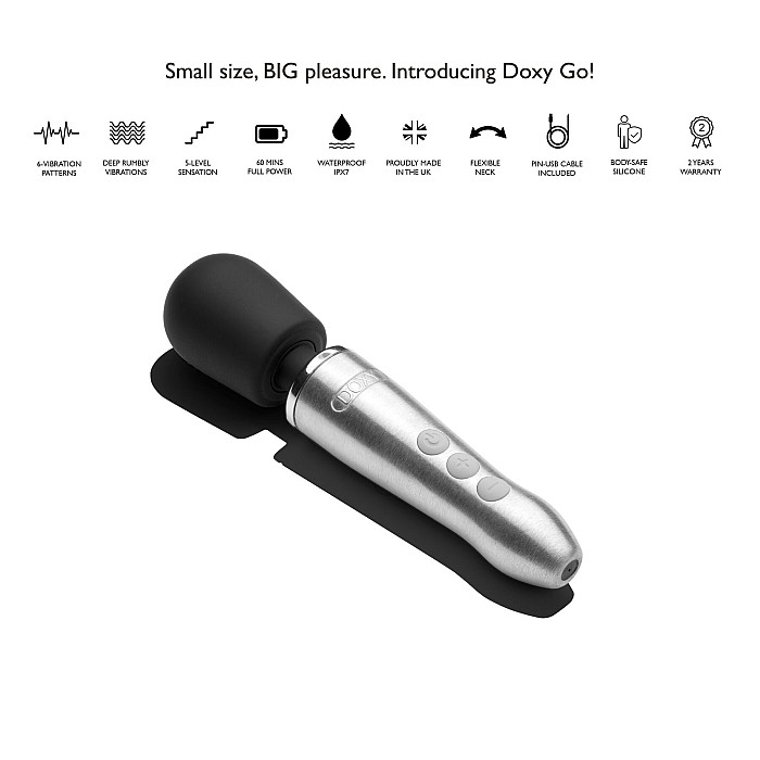 Вибромассажер DOXY Go, компактный, перезаряжаемый, водостойкий, 6 режимов