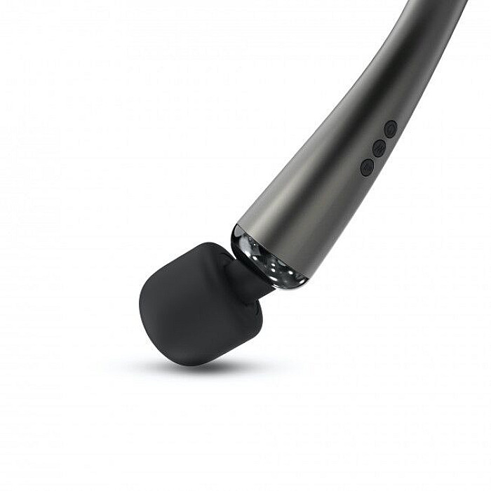 Мощный вибромассажер Dorcel Megawand Chrome Silver перезаряжаемый, 160 режимов