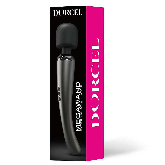 Мощный вибромассажер Dorcel Megawand Chrome Silver перезаряжаемый, 160 режимов