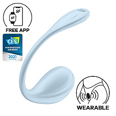 Смарт-виброяйцо Satisfyer Smooth Petal Connect App Light Blue
