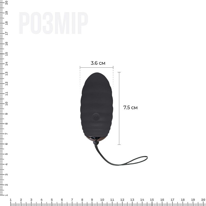 Виброяйцо Adrien Lastic Ocean Breeze Black с пультом ДУ, 10 режимов работы