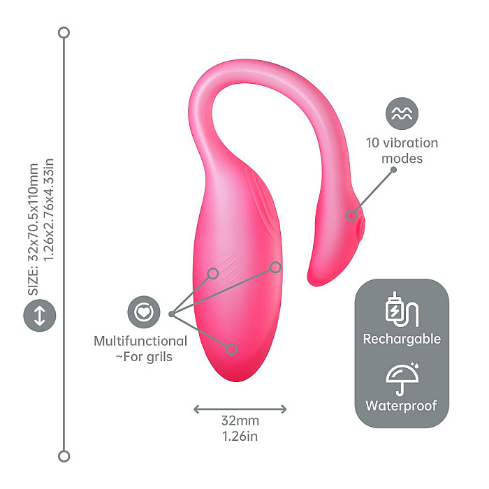 Смарт-віброяйце Magic Motion Flamingo Max Pink