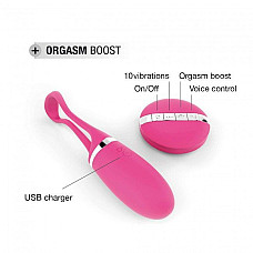 Виброяйцо Dorcel Secret Delight Magenta с пультом ДУ, с турборежимом и голосовым управлением
