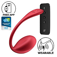 Смарт-виброяйцо Satisfyer Shiny Petal Connect App, управление со смартфона, пульт ДУ