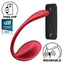 Смарт-виброяйцо Satisfyer Shiny Petal Connect App, управление со смартфона, пульт ДУ