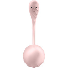 Смарт-виброяйцо Satisfyer Ribbed Petal Connect App Rose, управление со смартфона, пульт ДУ