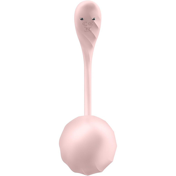 Смарт-виброяйцо Satisfyer Ribbed Petal Connect App Rose, управление со смартфона, пульт ДУ