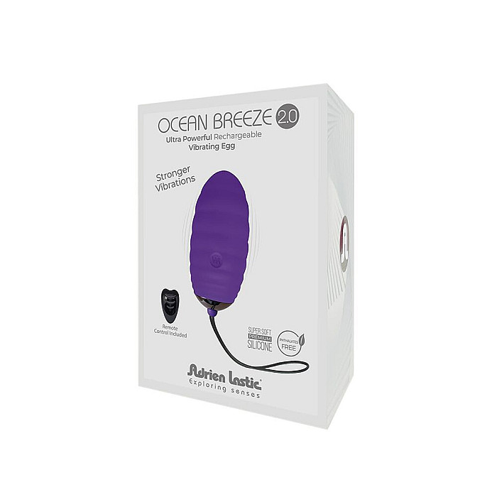 Виброяйцо Adrien Lastic Ocean Breeze Pink с пультом ДУ, 10 режимов работы