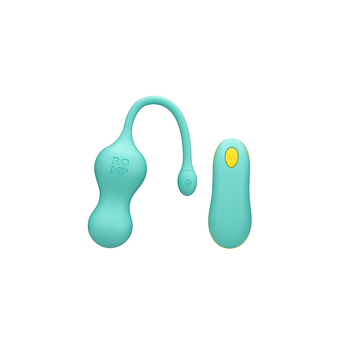 Віброяйце для точки G з пультом керування Romp Cello Light Teal, водонепроникне