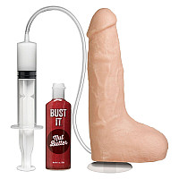 Кончающий фаллоимитатор Doc Johnson The Realistic Cock ULTRASKYN - Squirting 9,5 Inch Vanilla