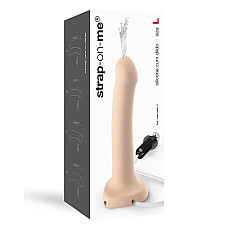 Кончающий фаллоимитатор Strap-On-Me Dildo Cum Flesh, диаметр 3,6см, силикон, насадка для страпона