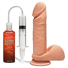 Кончающий фаллоимитатор Doc Johnson The D ULTRASKYN Perfect D Squirting – 7 Inch, диаметр 4,3 см