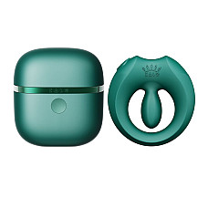 Эрекционное смарт-виброкольцо Zalo Apis Turquoise Green, до 4 часов работы, зарядный кейс