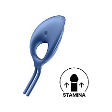 Эрекционное виброкольцо лассо Satisfyer Swordsman Blue, крепкая фиксация, 10 режимов, мощный мотор