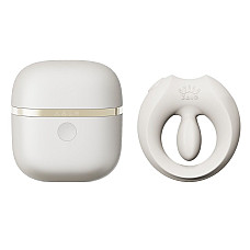Эрекционное смарт-виброкольцо Zalo Apis Ivory White, до 4 часов работы, зарядный кейс
