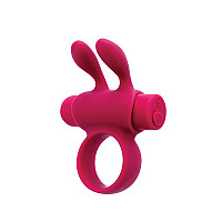 Ерекційне віброкільце S Pleasures Premium Rabbit Ring, рожеве, зі знімною віброкулею та вушками