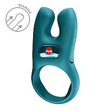Эрекционное виброкольцо с двойной стимуляцией клитора Fun Factory NŌS CLASSIC Bottle Green, 2 мотора