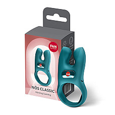 Эрекционное виброкольцо с двойной стимуляцией клитора Fun Factory NŌS CLASSIC Bottle Green, 2 мотора