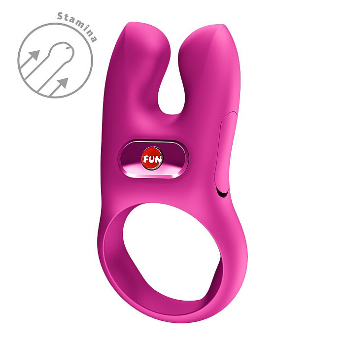 Эрекционное виброкольцо с двойной стимуляцией клитора Fun Factory NŌS CLASSIC Magenta, 2 мотора