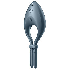 Эрекционное смарт-виброкольцо лассо с регулировкой размера Satisfyer Bullseye Dark Blue