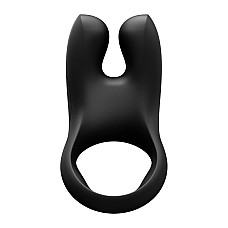 Эрекционное виброкольцо с двойной стимуляцией клитора Fun Factory NŌS CLASSIC Black, 2 мотора