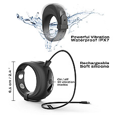 Эрекционное виброкольцо Dorcel Fit Vibe Ring, регулируемый диаметр 4–5,7 см, 10 режимов