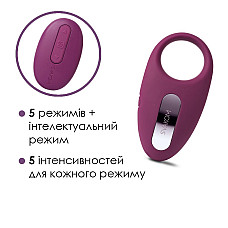 Ерекційне кільце з вібрацією та пультом ДК Svakom Winni Violet
