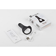 Подвійне ерекційне кільце Fun Town Rise Black, керування зі смартфона