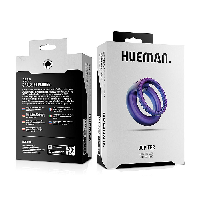 Ерекційне віброкільце Hueman - Jupiter Vibrating Cock and Ball Ring